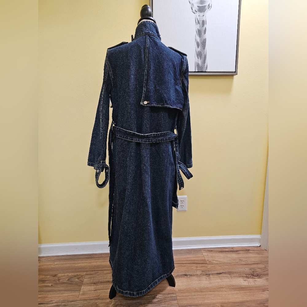 NWOT ZARA TRF DENIM TRENCH - Picture 5 of 17